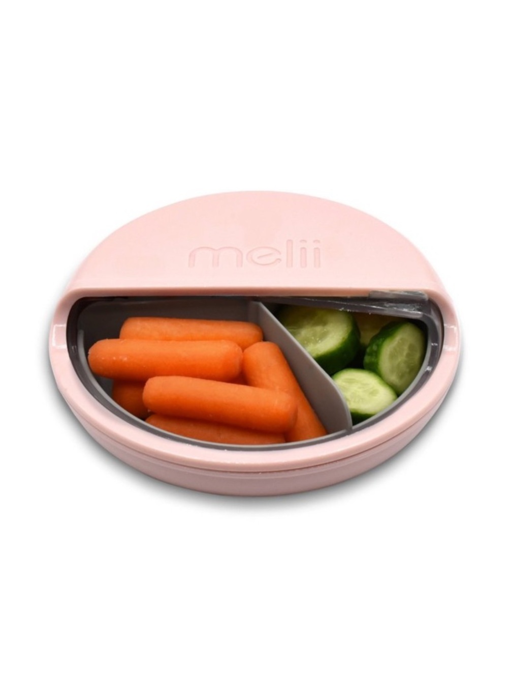 Pink Divided Spin Snack & Food Container BPA Free